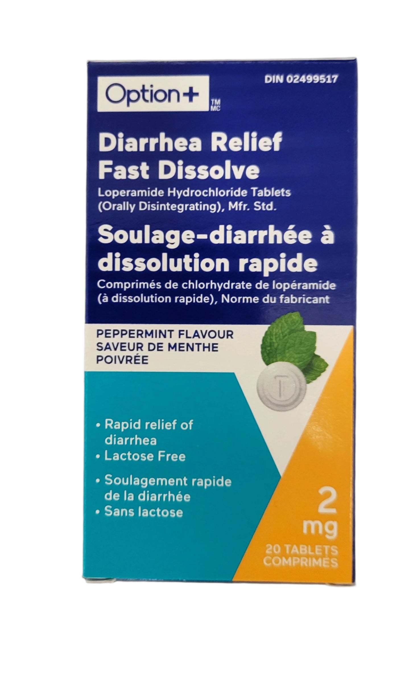 OPTION+ DIARRHEA RELIEF FAST DISSOLVE 20'S - NorthernVitality.us