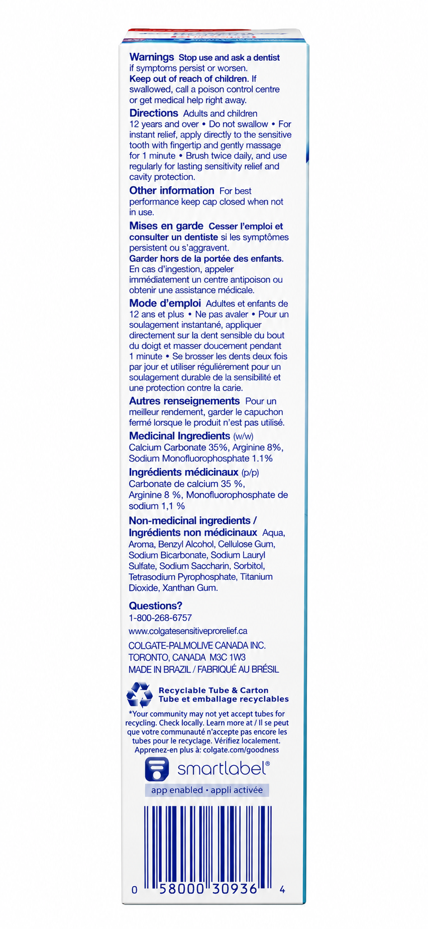 Colgate Sensitive Pro-Relief + Gentle Whitening Toothpaste – 75 mL