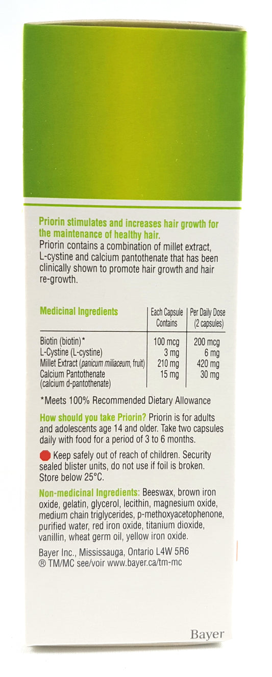 PRIORIN HAIR GROWTH CAPSULES 60'S - NorthernVitality.us