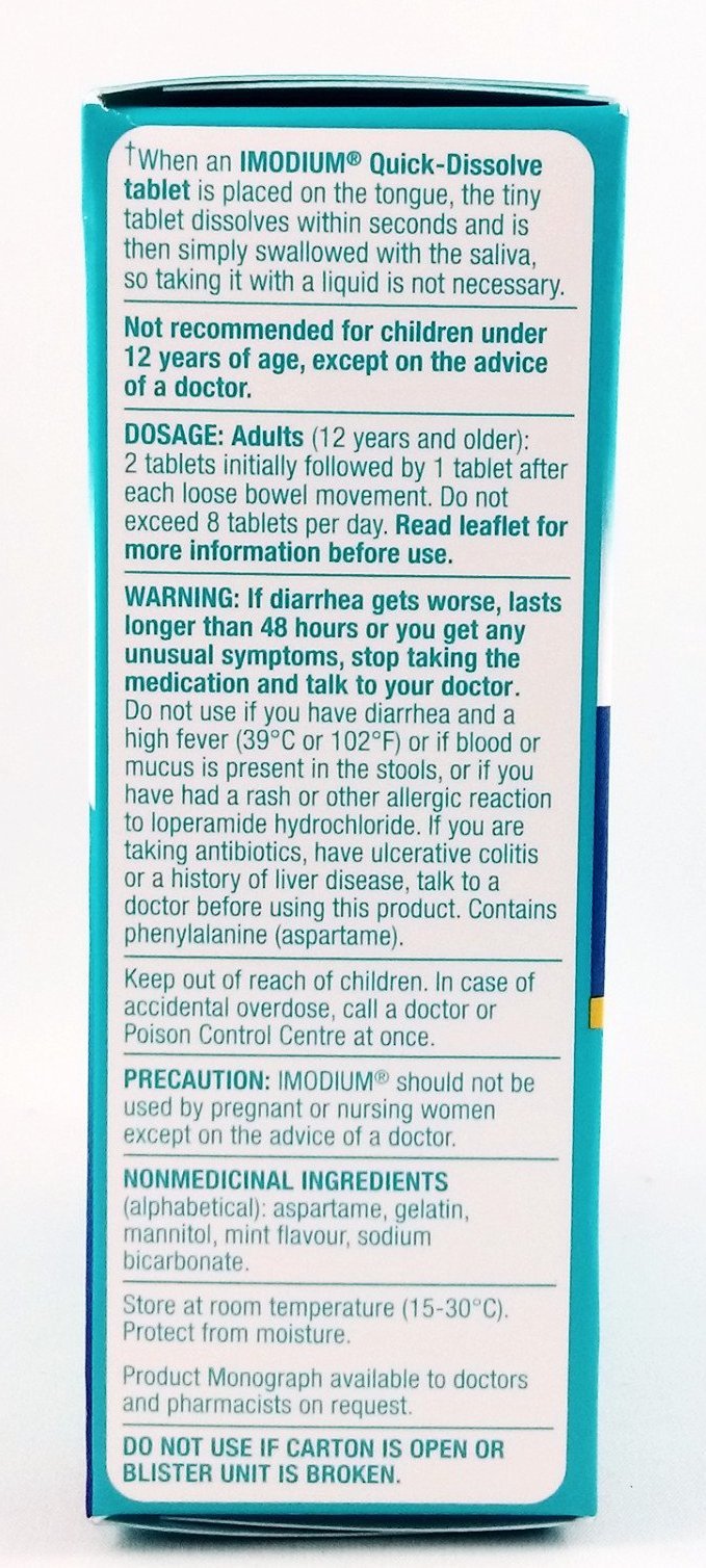 IMODIUM QUICK DISSOLVE TABLETS - NorthernVitality.us
