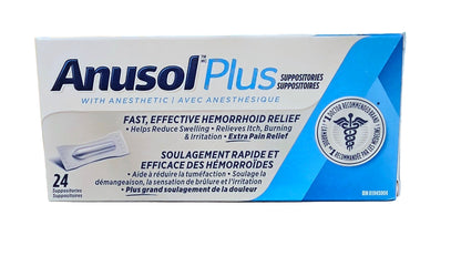 ANUSOL PLUS SUPPOSITORIES 24'S