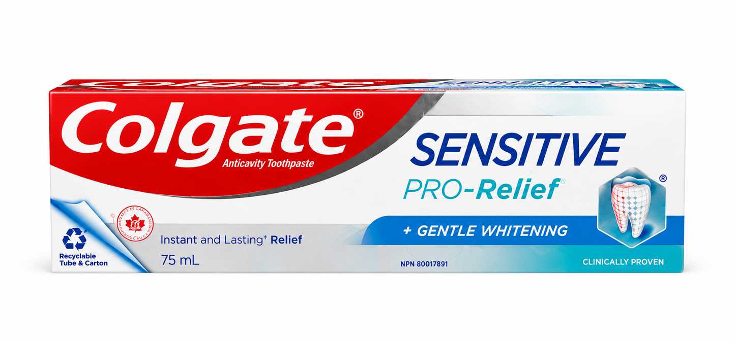 Colgate Sensitive Pro-Relief + Gentle Whitening Toothpaste – 75 mL