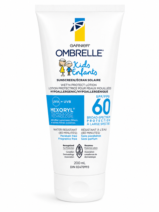 Garnier Ombrelle Kids Wet'N Protect SPF 60 Sunscreen Lotion – Water Resistant – 200 mL