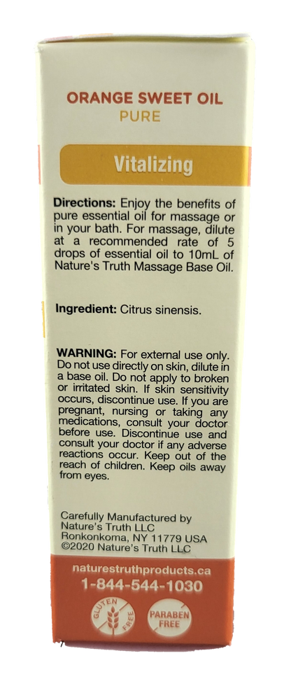 Nature's Truth Pure Orange Sweet Oil 15ml - NorthernVitality.us