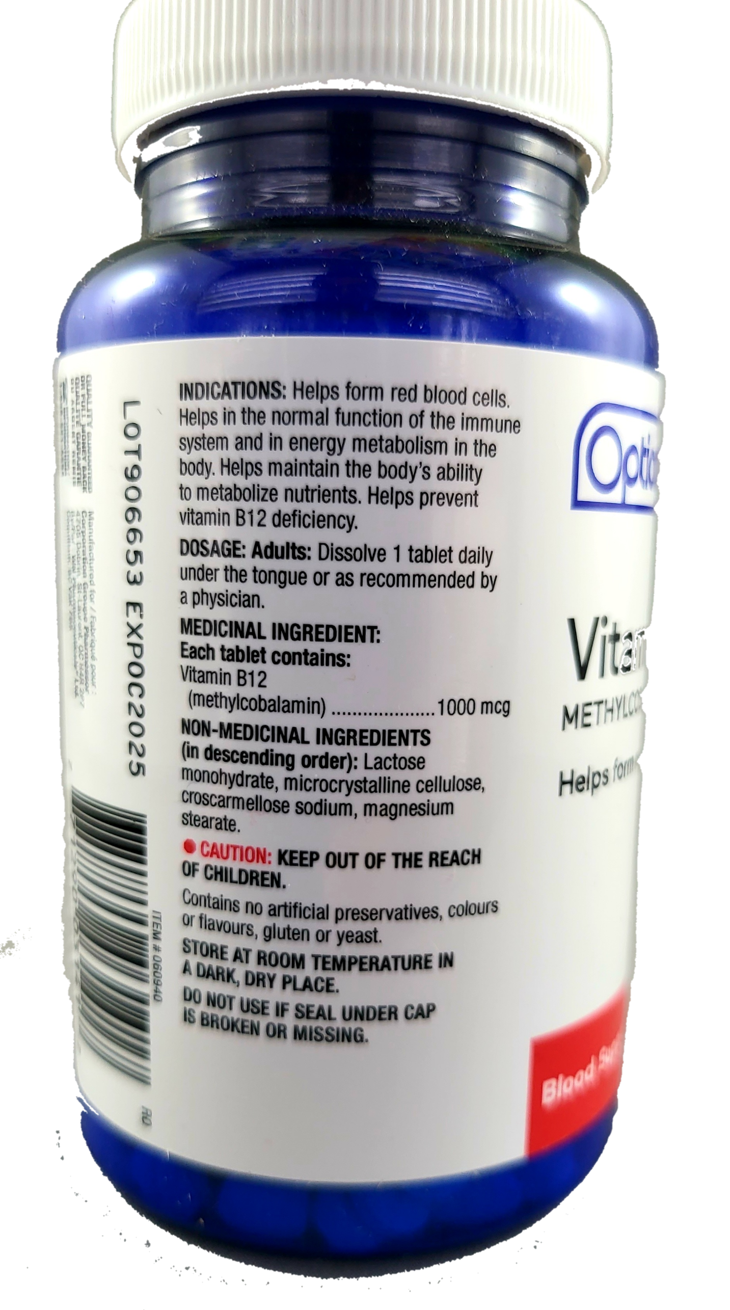 OPTION+ VITAMIN B12 1000MCG 100'S - NorthernVitality.us