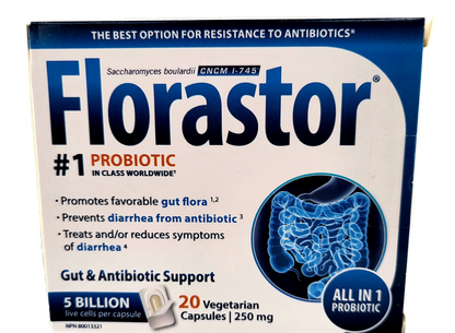 Florastor Probiotic Vegetarian Capsules 20's - NorthernVitality.us
