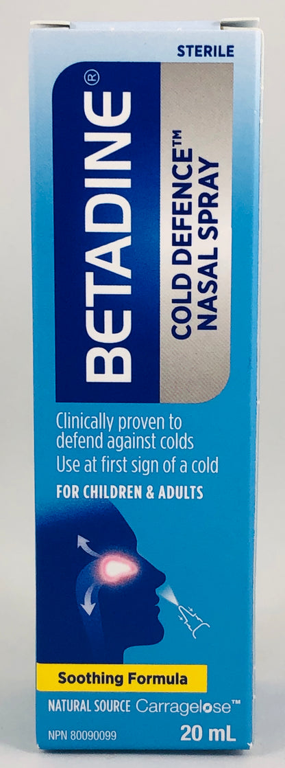 BETADINE COLD DEFENCE NASAL SPRAY 20ML - NorthernVitality.us